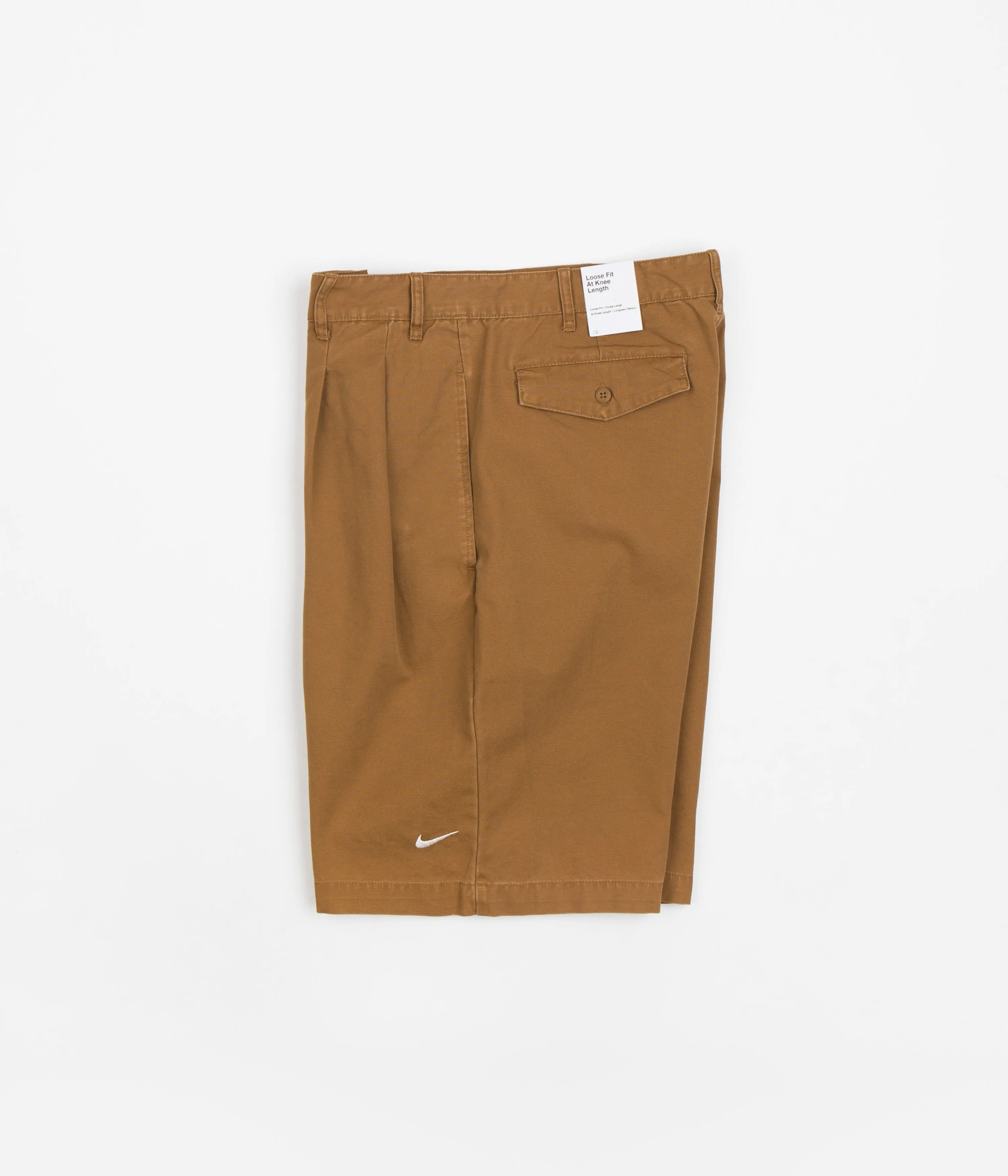 Nike Pleated Chino Shorts - Ale Brown / White