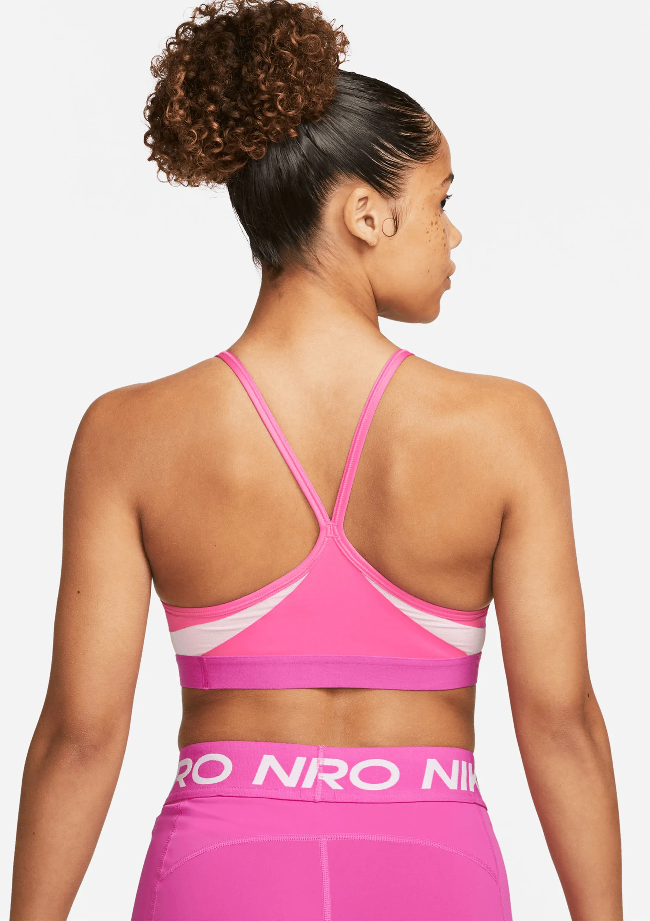 Nike Womens Indy V-Neck Sports Bra Pink <br> CZ4456-606