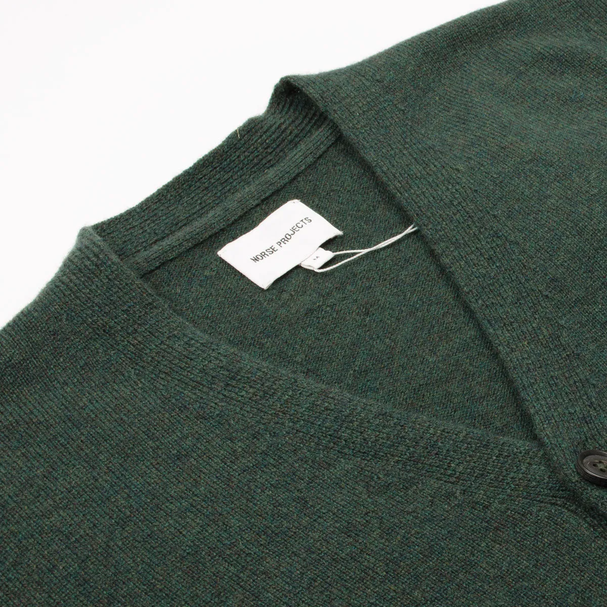 Norse Projects - Adam Lambswool Cardigan - Forest Green