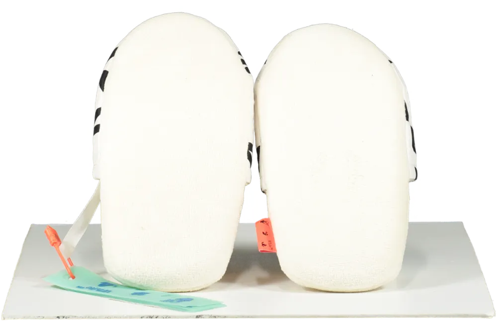 Off White White / Black Arrow Pattern Slippers BNWT UK S/M