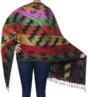 Paisley Wool Womens Scarf Shawl Gift Indian Clothing (78 x 28 inches)