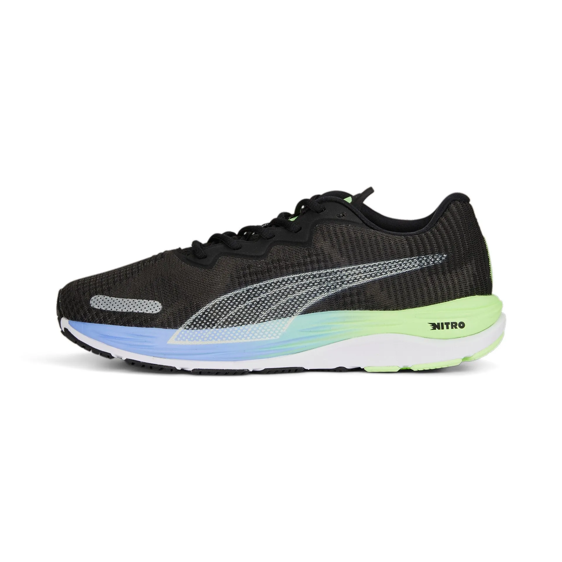 Puma men's running shoe Velocity Nitro Fade 378526 01 black purple electric silver