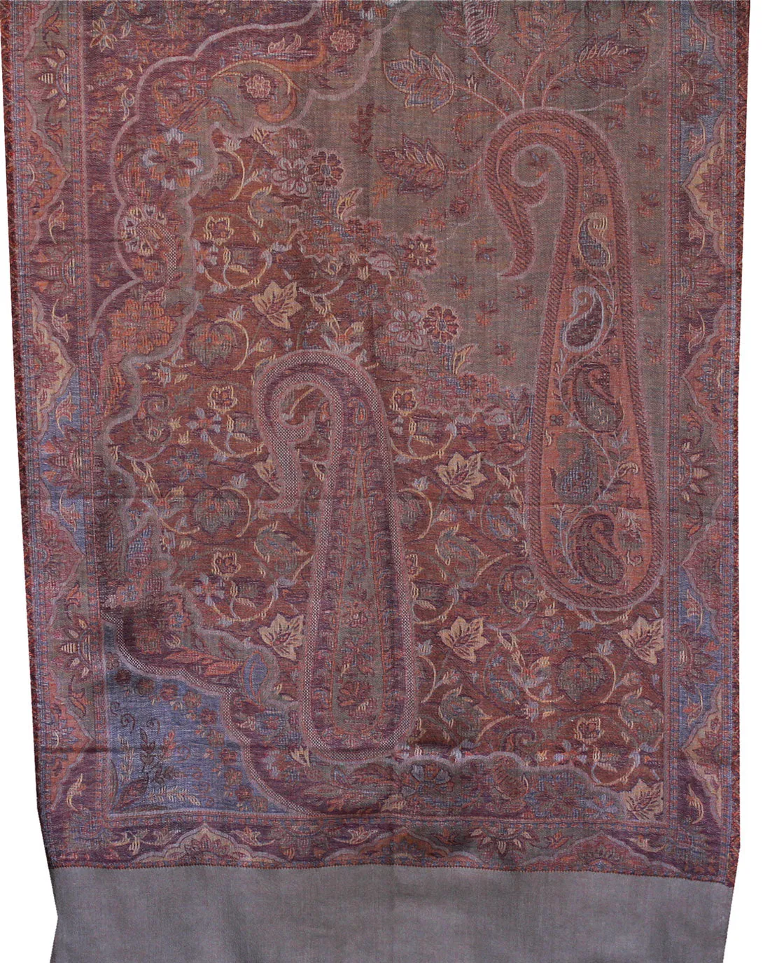 Pure Wool Paisley Shawl Scarves Womens Gift Indian Clothing (80 x 28 inches)