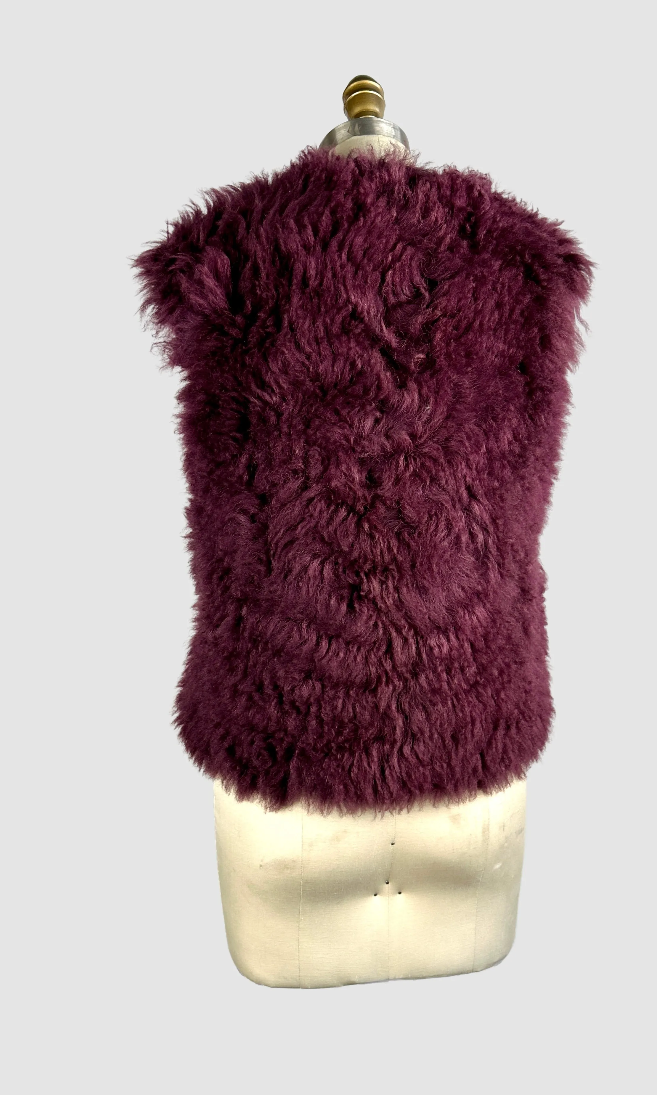 PURPLE HAZE 70s Sheepskin Penny Lane Vest  Small