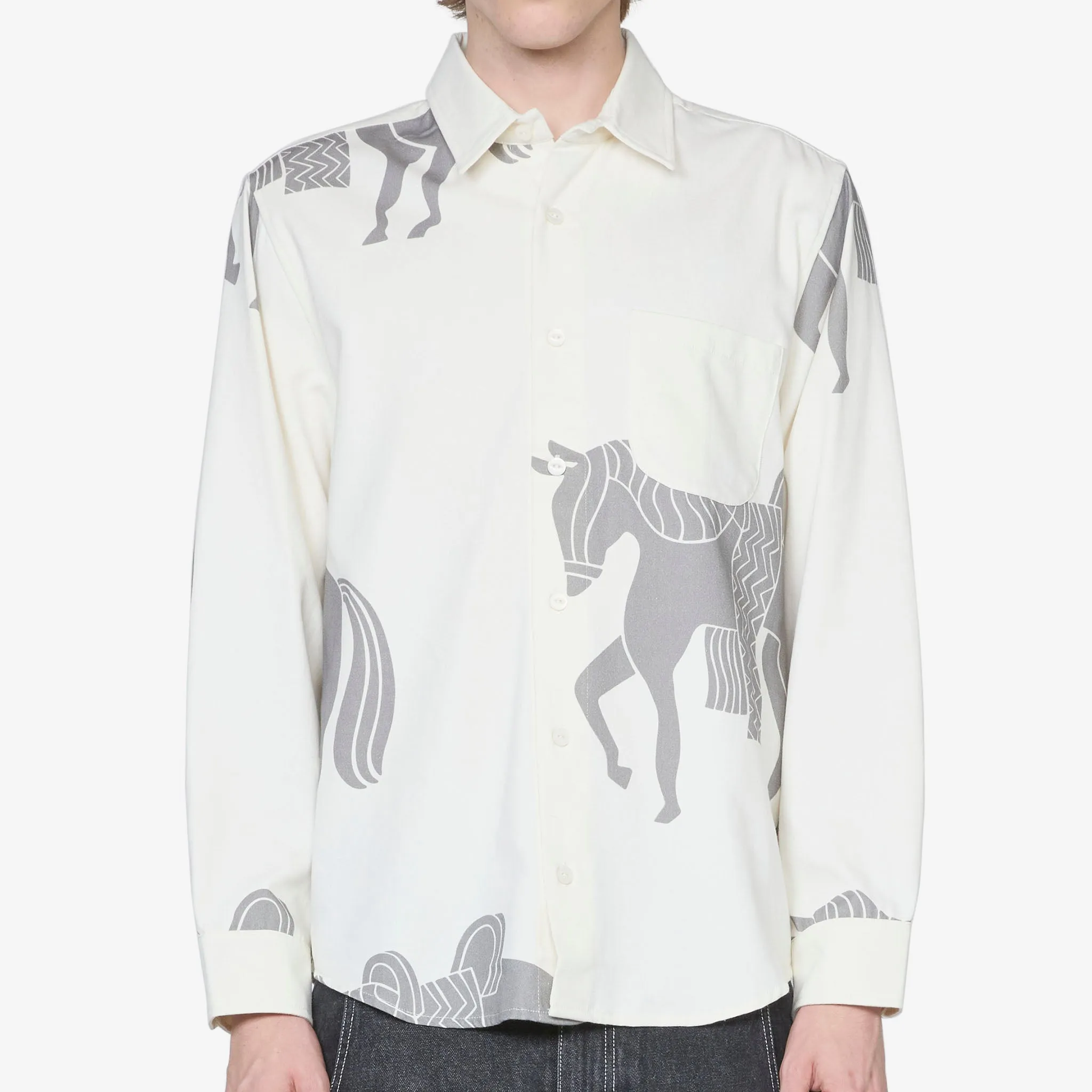 Repeated Horse Shirt Off White