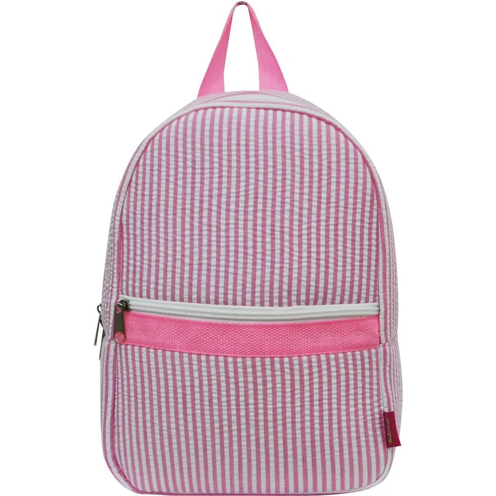 Seersucker Pink NGIL Small Backpack