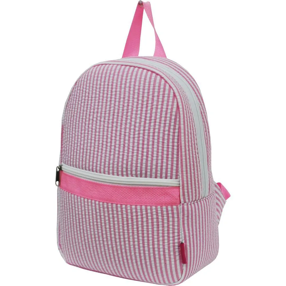 Seersucker Pink NGIL Small Backpack