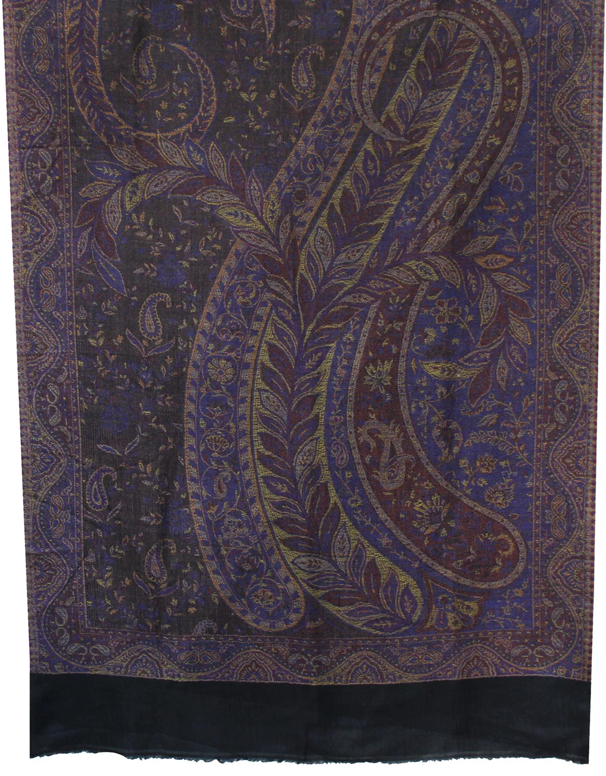 Shawls Paisley Wool Scarf Womens Indian Clothing Gift (84 x 30 inches)