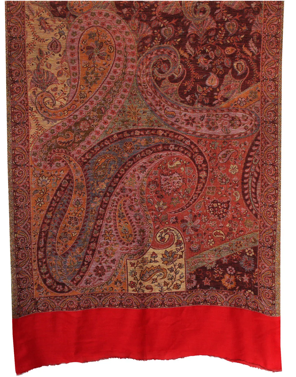 Shawls Paisley Wool Scarf Womens Indian Clothing Gift (84 x 30 inches)