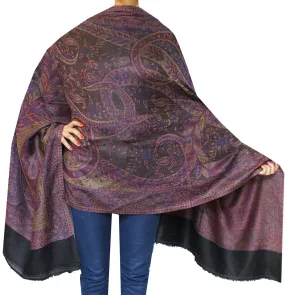 Shawls Paisley Wool Scarf Womens Indian Clothing Gift (84 x 30 inches)