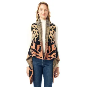 Soft Fuzzy Colorful Animal Print Vest