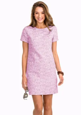 Southern Tide Paislee Short Sleeve Shift Dress - Radiant Orchid