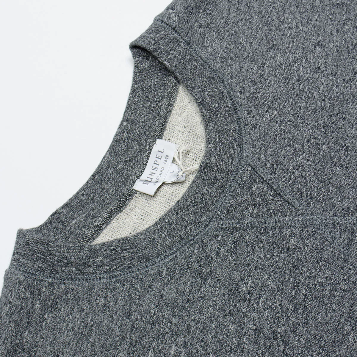 Sunspel - Loopback Sweatshirt - Charcoal Mouline