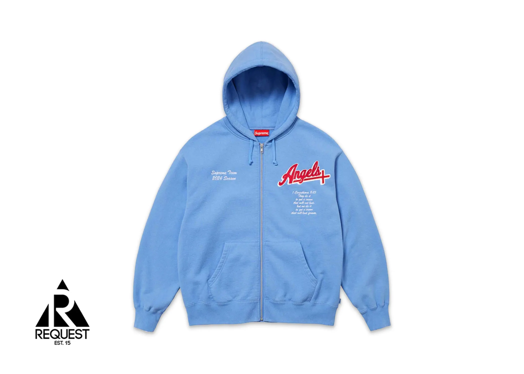 Supreme Salvation Zip Up Hooded Sweatshirt “Light Blue”