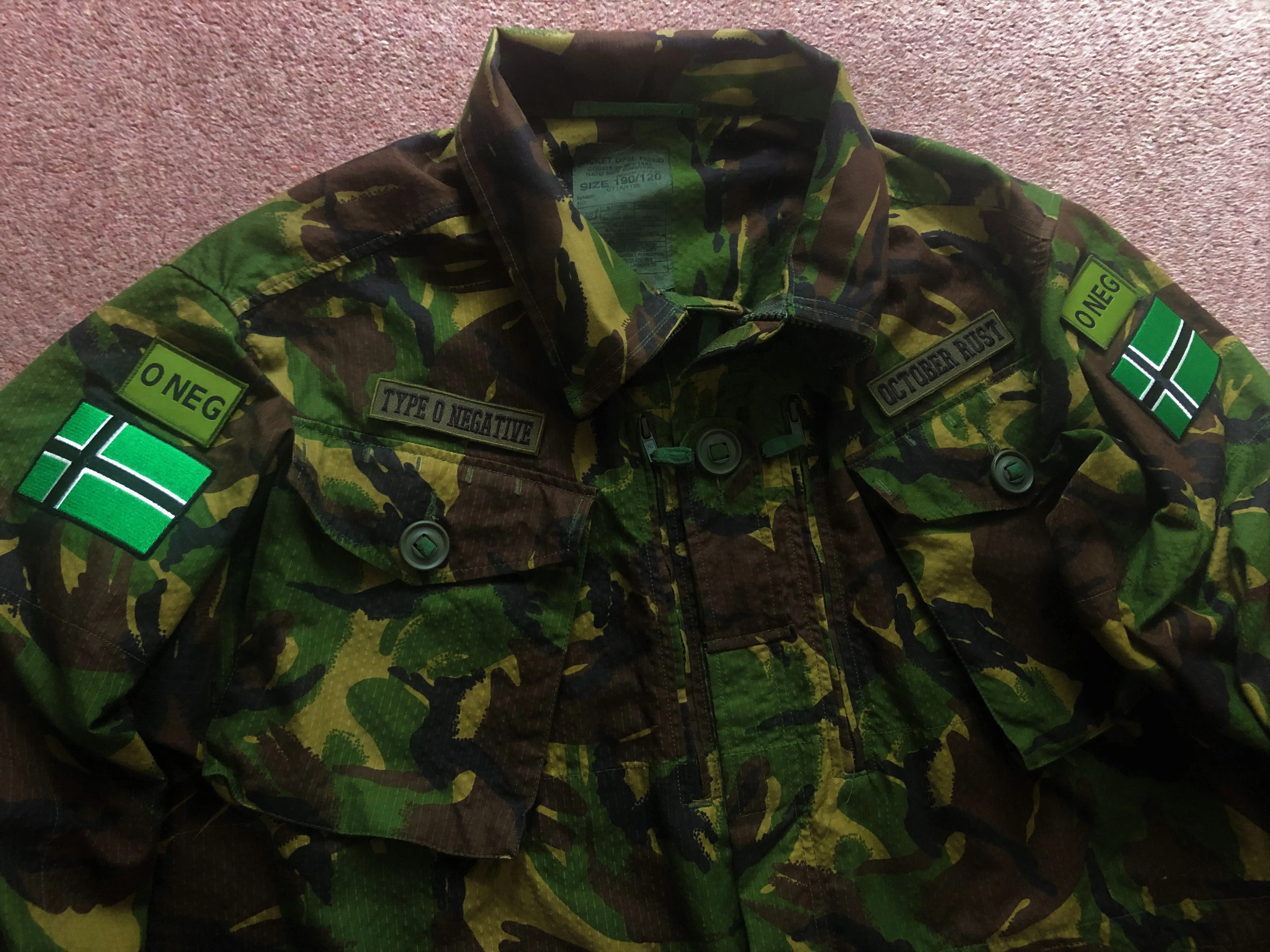 Type O Negative Vinnland Army Camouflage Jacket : Casket Crew Ultimate Edition