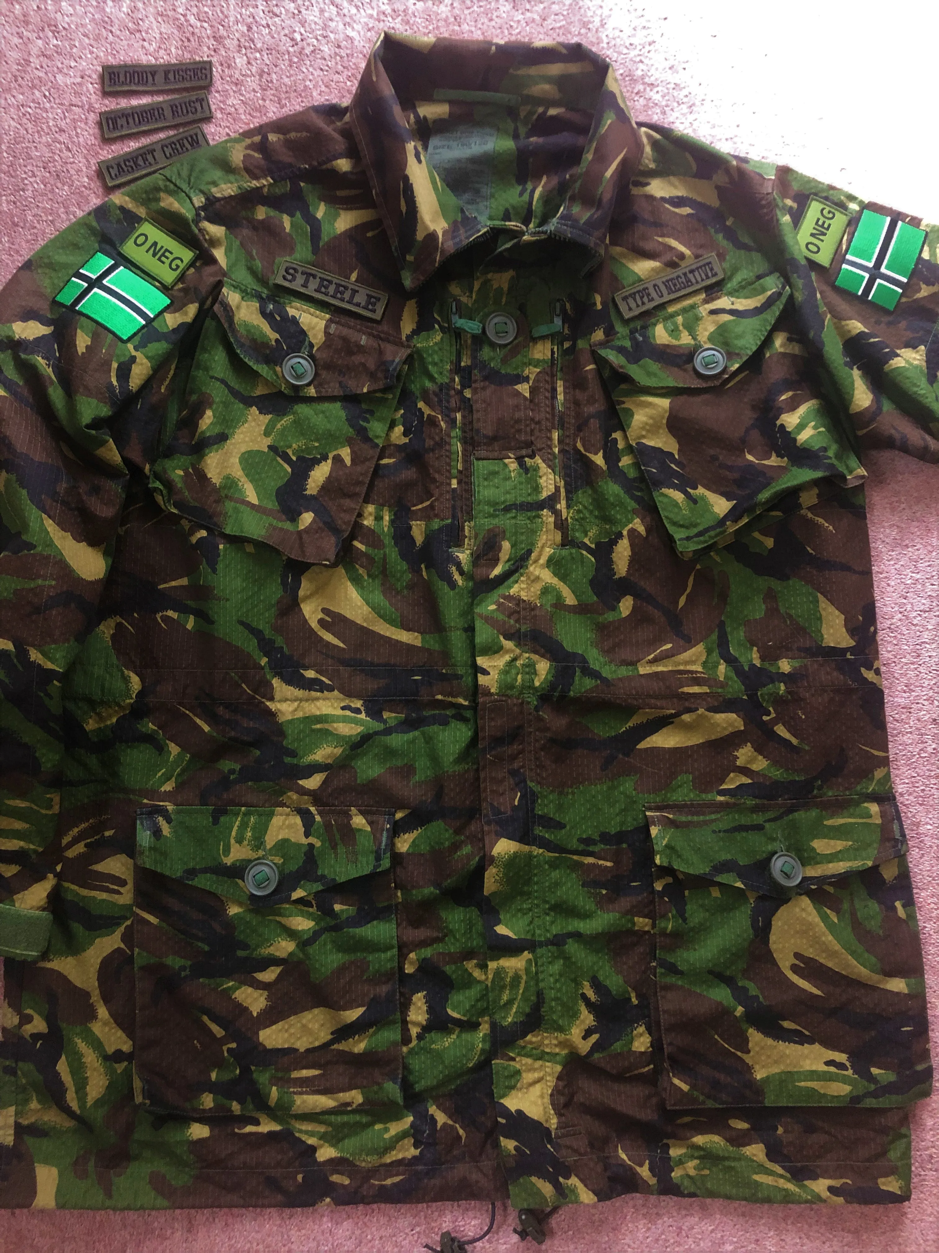 Type O Negative Vinnland Army Camouflage Jacket : Casket Crew Ultimate Edition