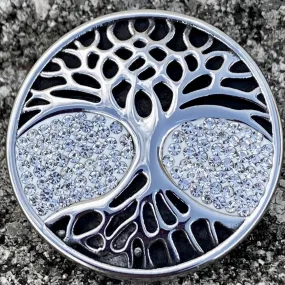 Vest Pin - White Stone Tree of Life - PIN32