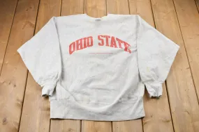 Vintage 1990s Champion Reverse Weave University of Ohio State Buckeyes Collegiate Crewneck / NCAA Sweatshirt / Sportswear / Made In USA