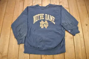 Vintage 1990s University Of Notre Dame Champion Reverse Weave Sweatshirt / Vintage Champion / Made In USA / Notre Dame / Sportswear