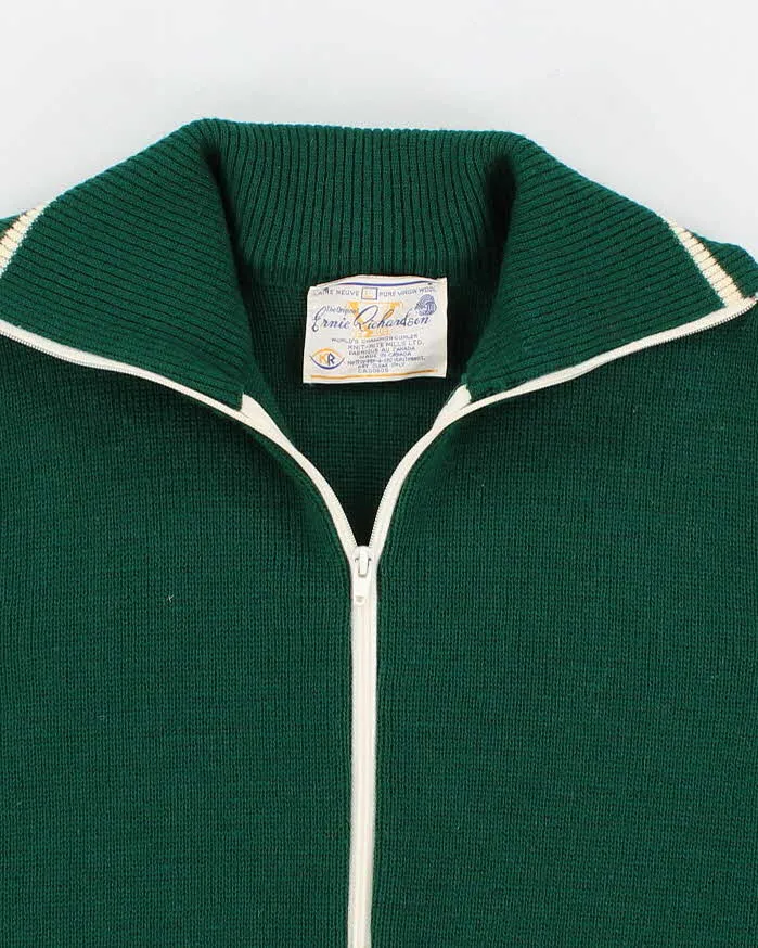 Vintage 50s Ernie Richardson Wool Zip Up Jumper - L