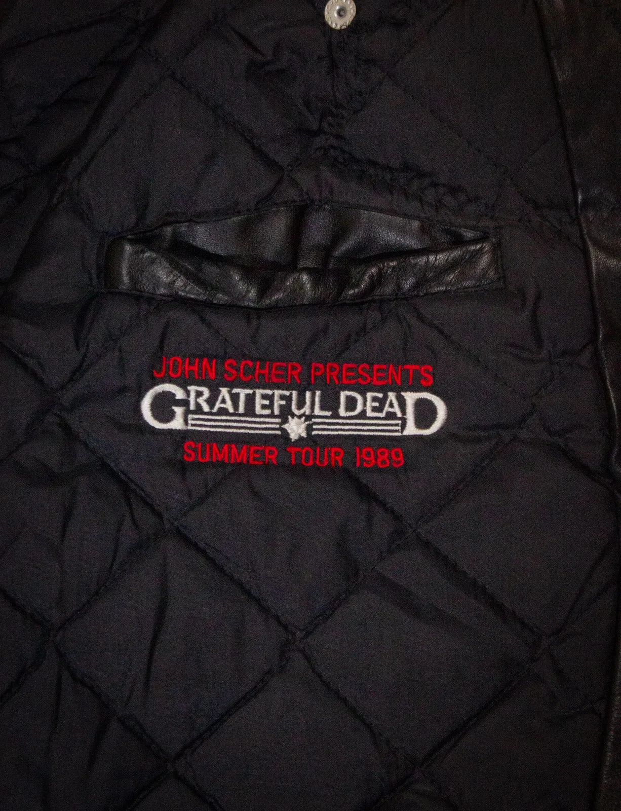 Vintage Grateful Dead 1989 Summer Tour Crew Only Leather Vest