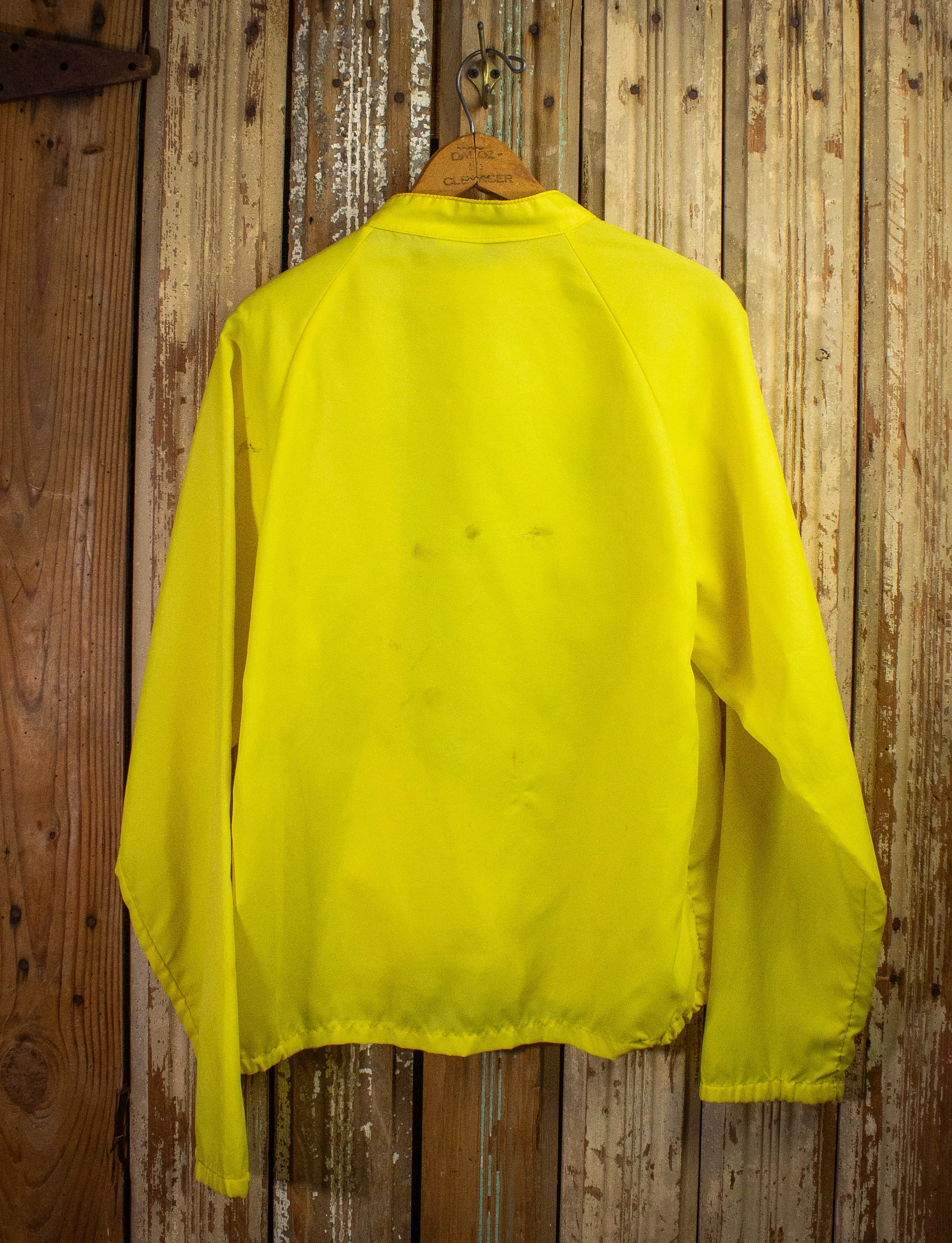 Vintage Ryder Leon Windbreaker Jacket 1979 Neon Yellow Medium