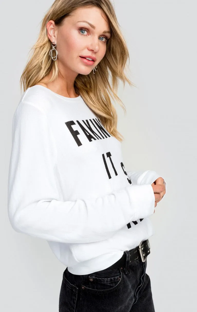 Wildfox Faking It Baggy Beach Jumper Sweater