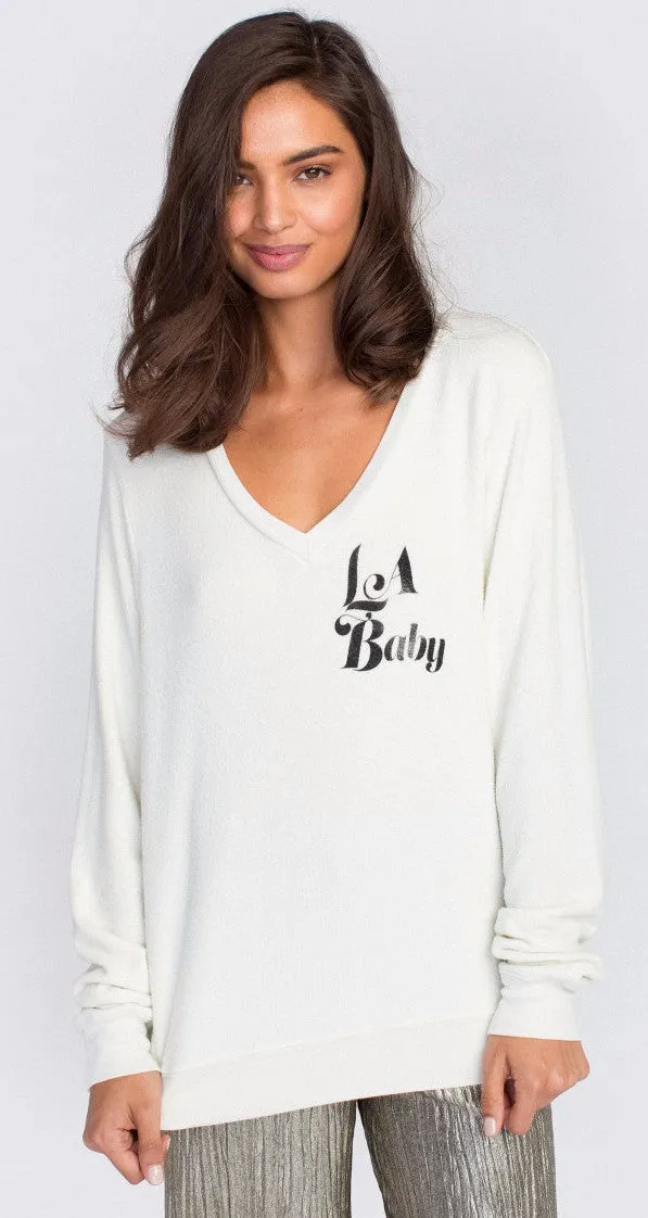 Wildfox LA Baby Baggy Beach V Sweater