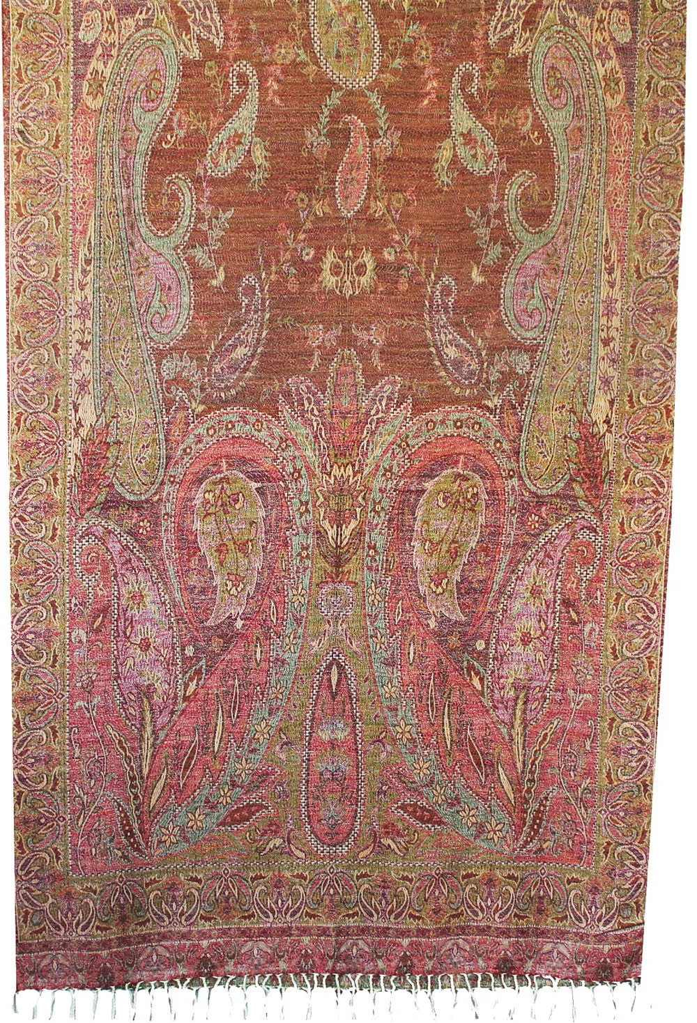 Womens Paisley Scarf Shawl Wool Indian Clothing (82 x 28 inches)