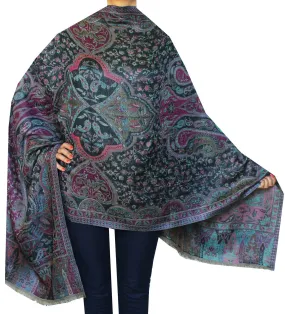 Womens Paisley Wool Shawl Scarf Gift India Clothes (84 x 30 inches)