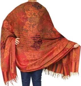 Womens Paisley Wool Shawl Wrap Gift India Clothes (82 x 42 inches)