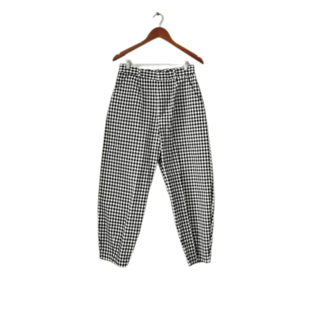 ZARA Black & White Checked Mom Jeans | Gently Used |